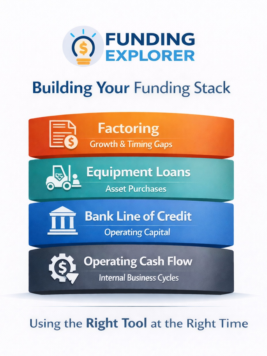 funding stack factoring and bank financing